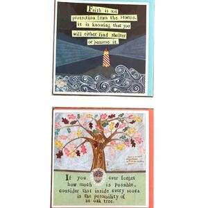 2 Faith Have Hope Difficult Times‎ Curly Girl Design Cards Motivational Greeting